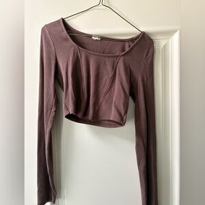 ‼️MASSIVE SALE ‼️ Garage brown Ribbed Knit Top